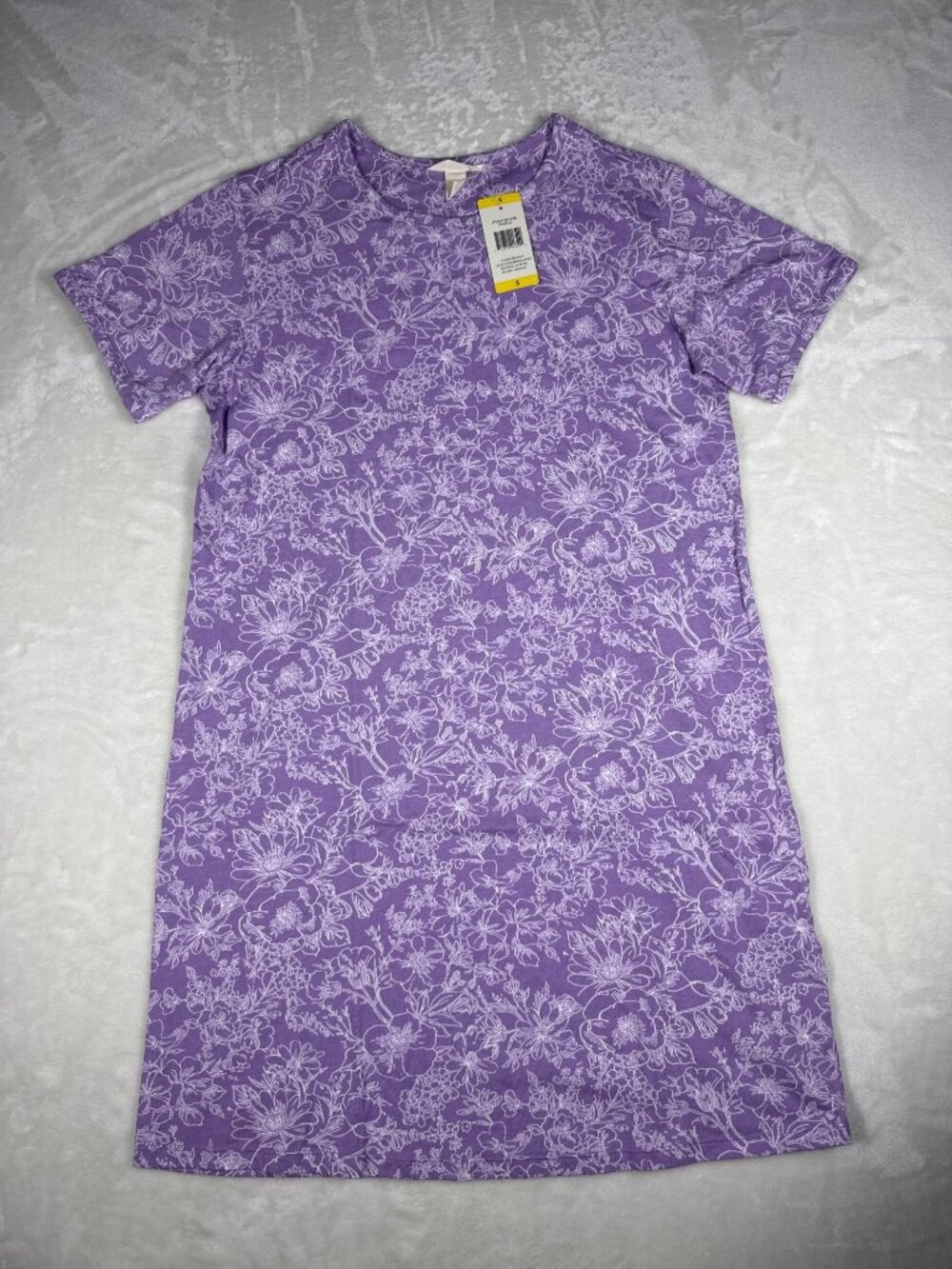 Vera Bradley Purple Floral Short Sleeve Dress Small - Picture 2 of 8